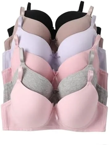 violas secret women bras 6 packs of t shirt comfortable everyday a b c d dd ddd cups full coverage bra 34b